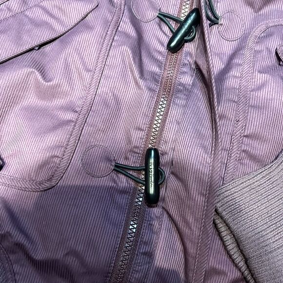 xs bee by burton purple mauve bomber winter jacket with fur hood - Picture 3 of 4